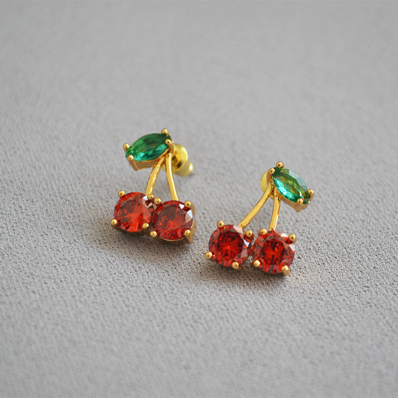 Sakura Cherry Stud Earrings — Earrings
