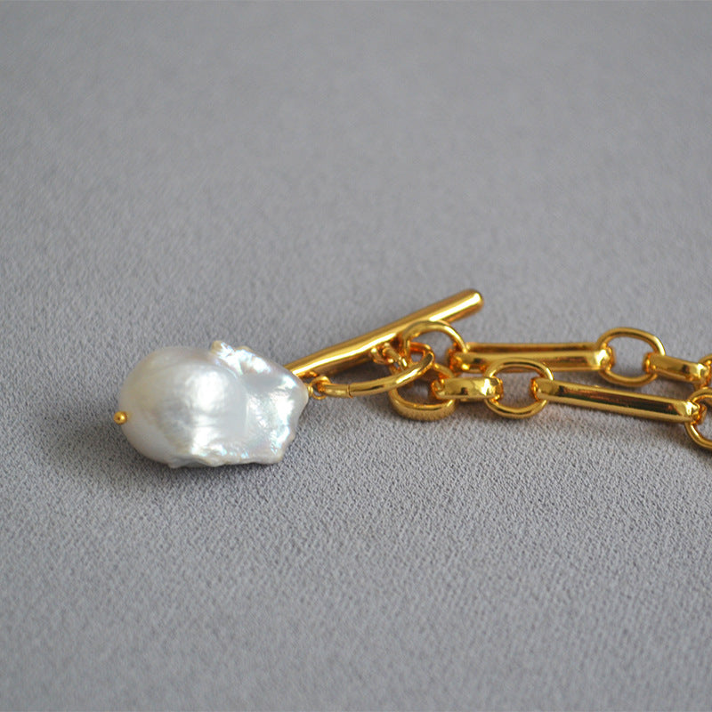 Baroque Pearl Chain Necklace — Necklaces