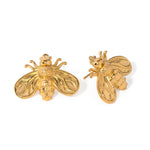 Flora Minimalist Bee Studs — Earrings