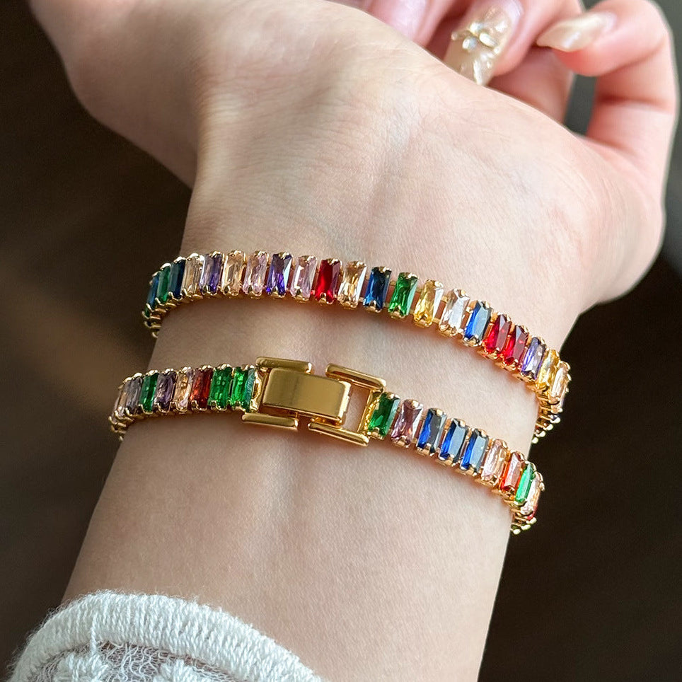 Cannes Zircon Colorful Bracelet — Bracelets