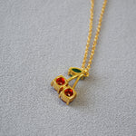 Sakura Cherry Pendant Necklace — Necklaces