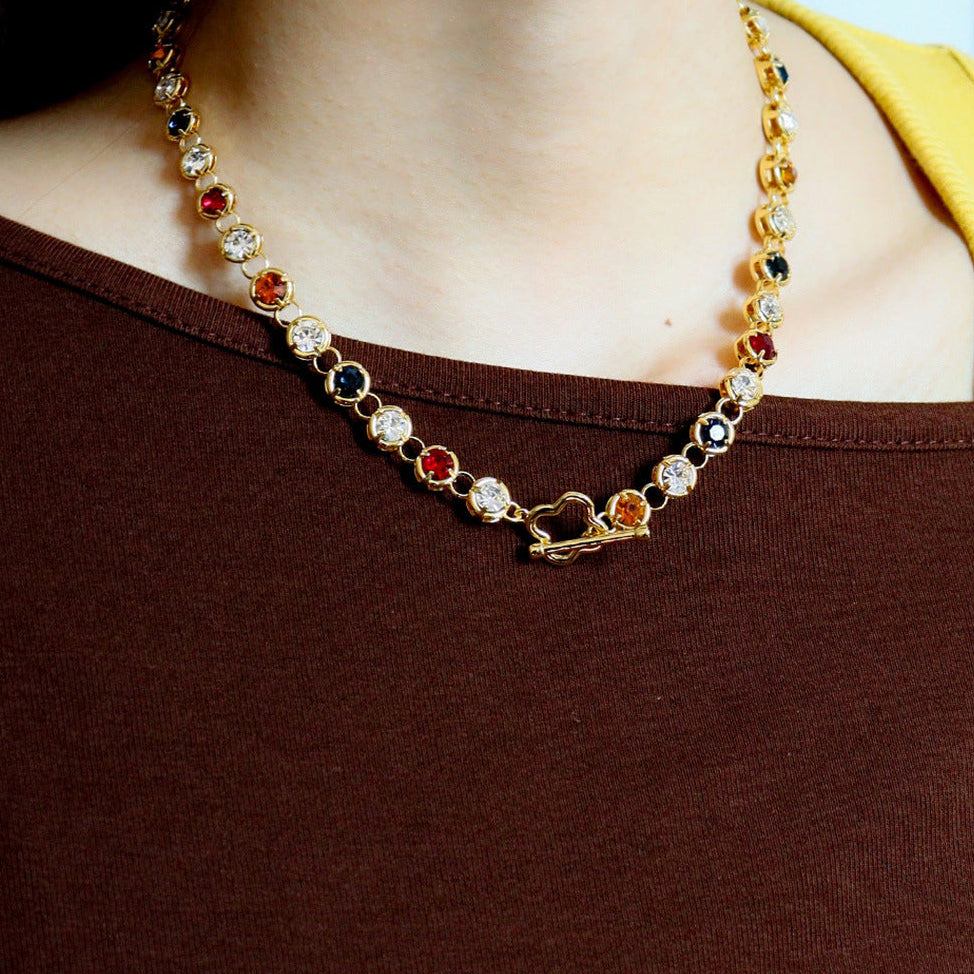 Versailles Diamond Collarbone Necklace — Necklaces