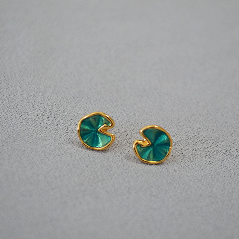 Lotus Enamel Glaze Studs in 1 — Earrings