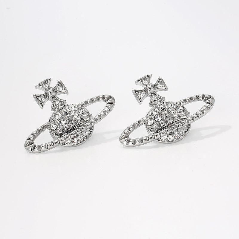 Saturn Crystal Drop Earrings in 1 — Earrings
