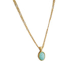 Celeste Blue Stone Pendant Necklace — Necklaces