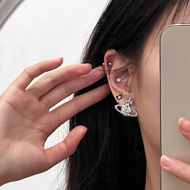 Saturn Crystal Drop Earrings — Earrings