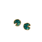Lotus Enamel Glaze Studs — Earrings