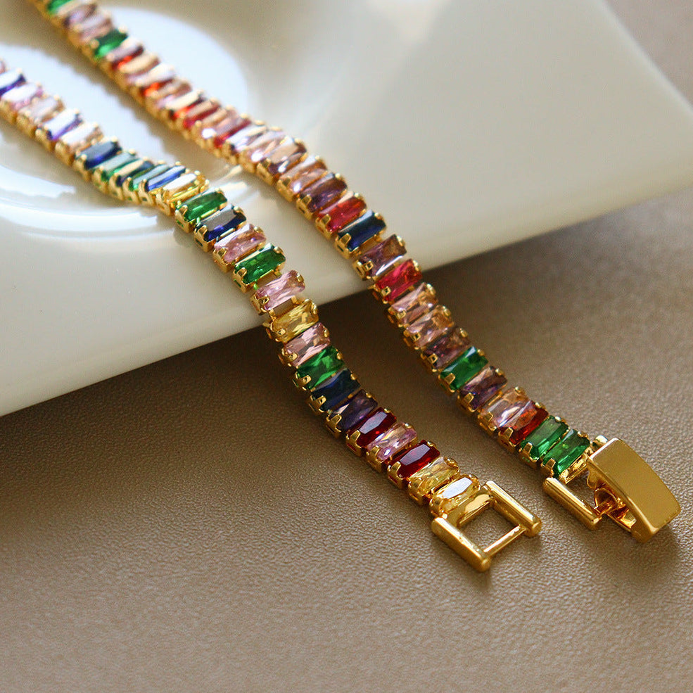 Cannes Zircon Colorful Bracelet — Bracelets