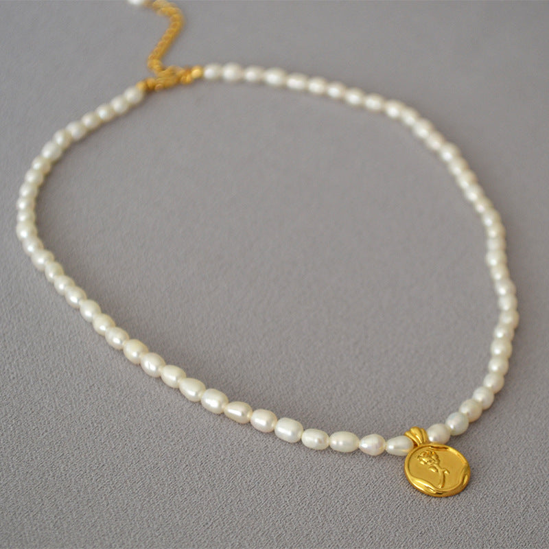 Rosalie Pearl Tulip Pendant Necklace — Necklaces