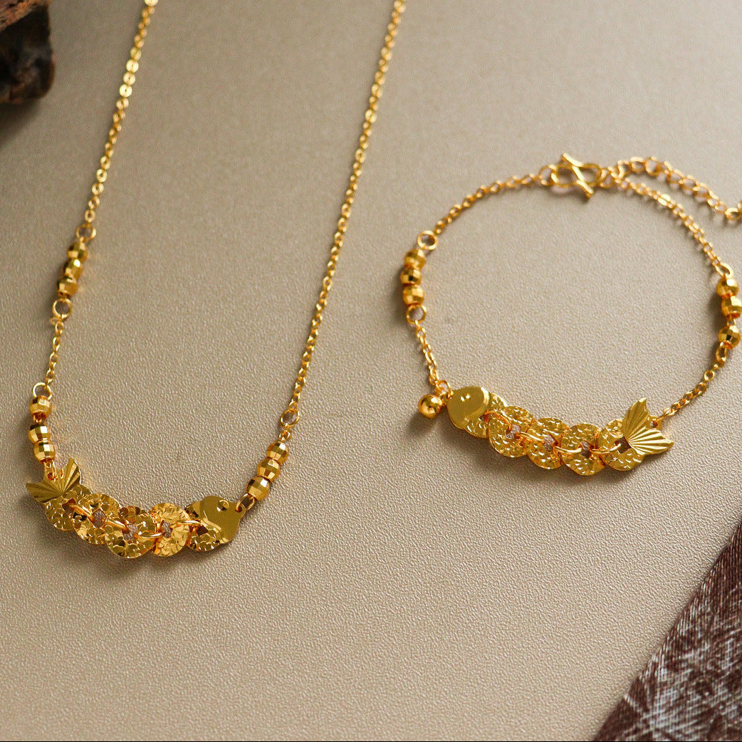 Koi Crushed Ice Collarbone Necklace — Necklaces