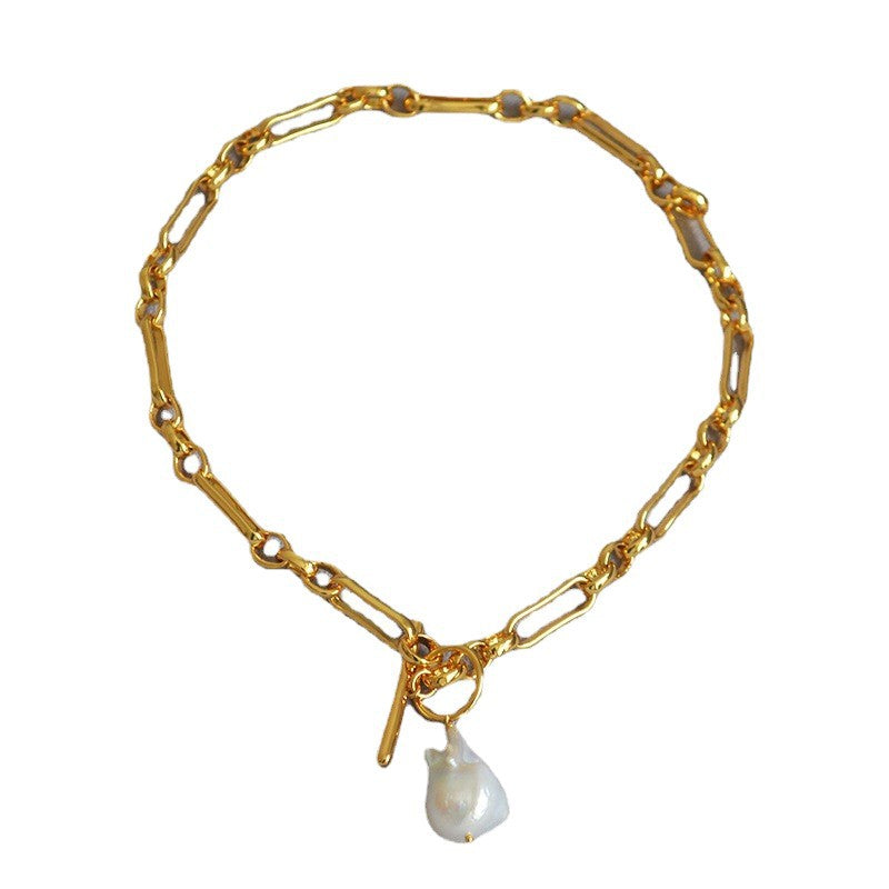 Baroque Pearl Chain Necklace — Necklaces