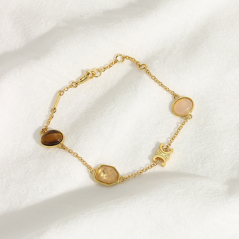 Arc Tiger Eye Crystal Bracelet in 1 — Bracelets