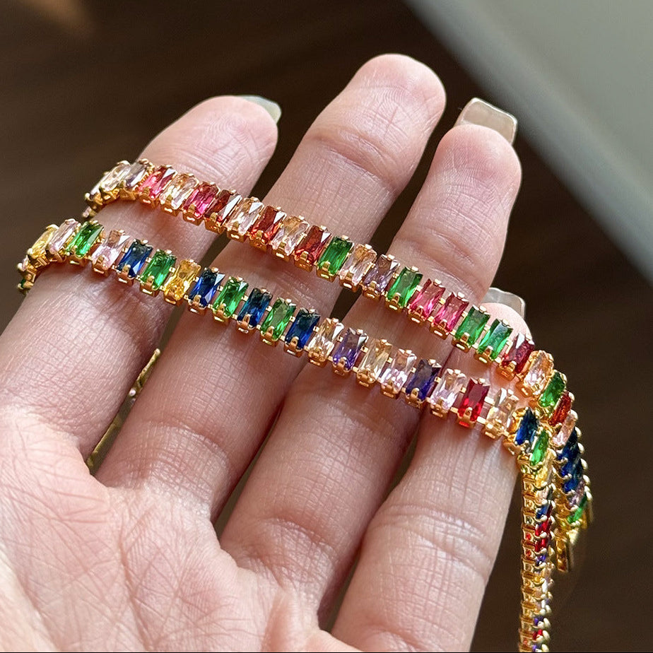 Cannes Zircon Colorful Bracelet — Bracelets