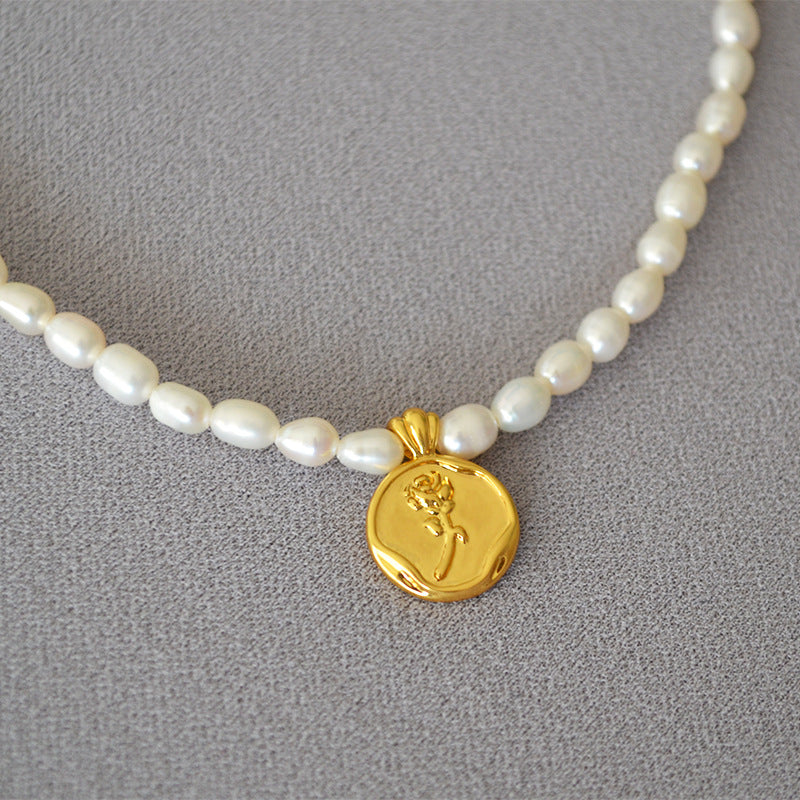 Rosalie Pearl Tulip Pendant Necklace — Necklaces