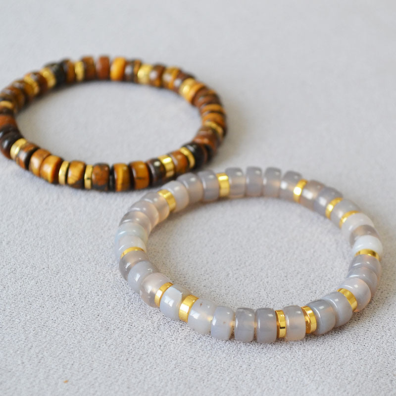 Kyoto Agate Tiger Eye Bracelet in 1 — Bracelets
