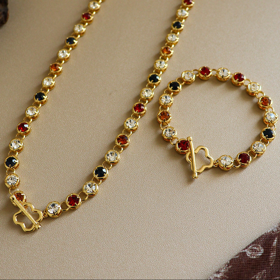 Versailles Diamond Collarbone Necklace in 1 — Necklaces