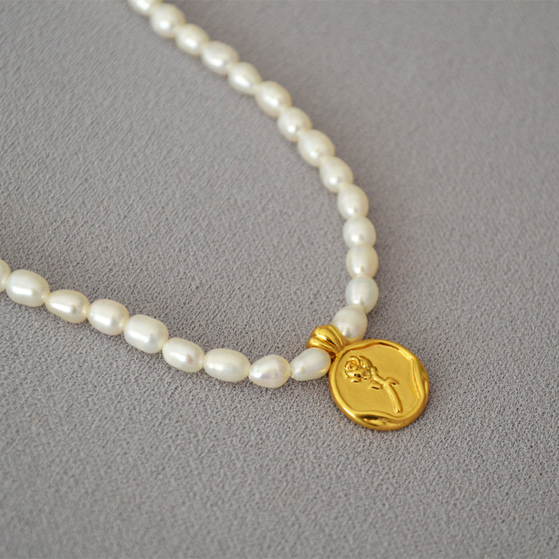 Rosalie Pearl Tulip Pendant Necklace — Necklaces