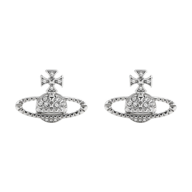 Saturn Crystal Drop Earrings — Earrings
