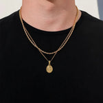 Caesar Gold Portrait Necklace — Necklaces
