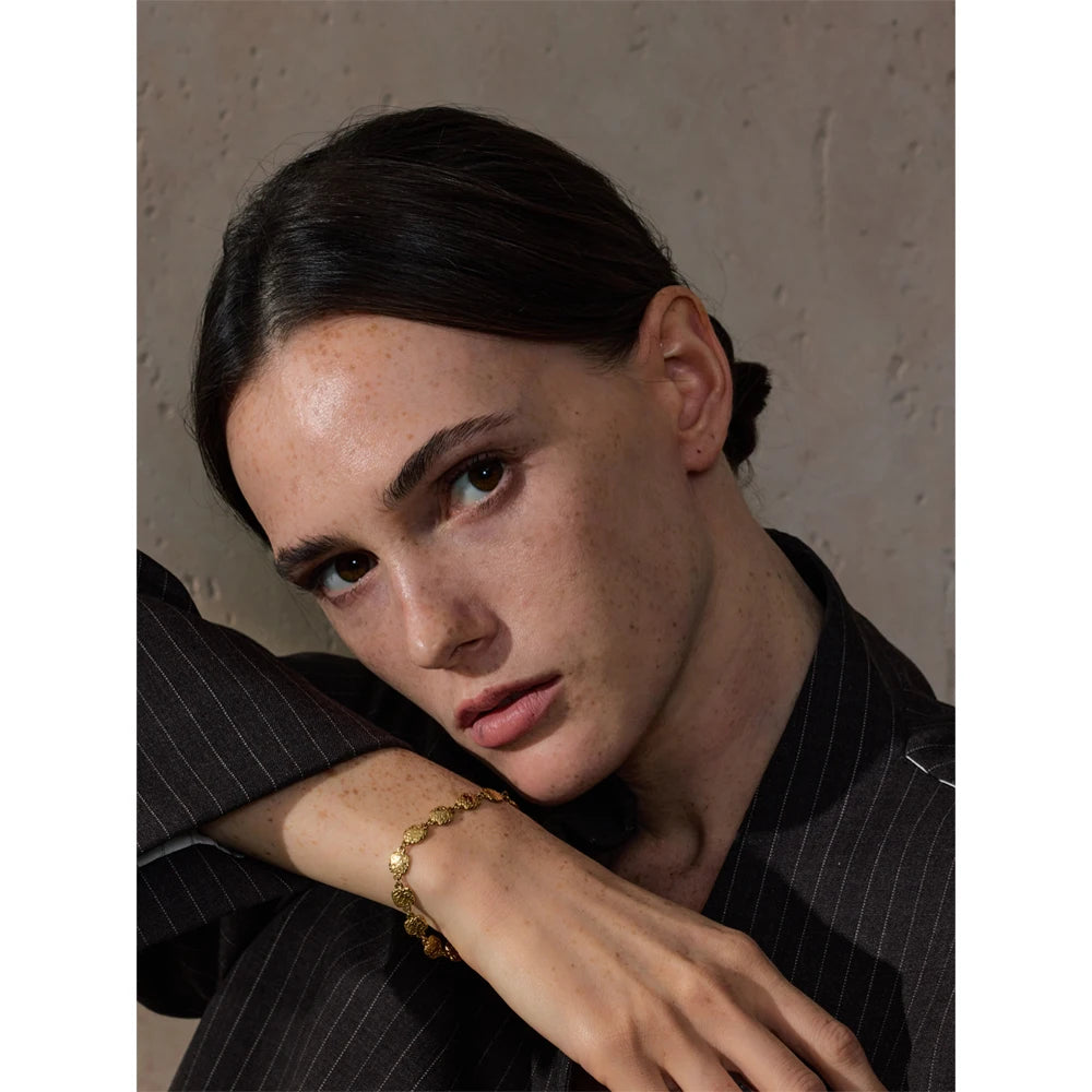 Geneva Square Chain Bracelet in Camel — Bracelets