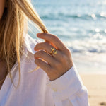Laguna Enamel Opening Ring — Rings