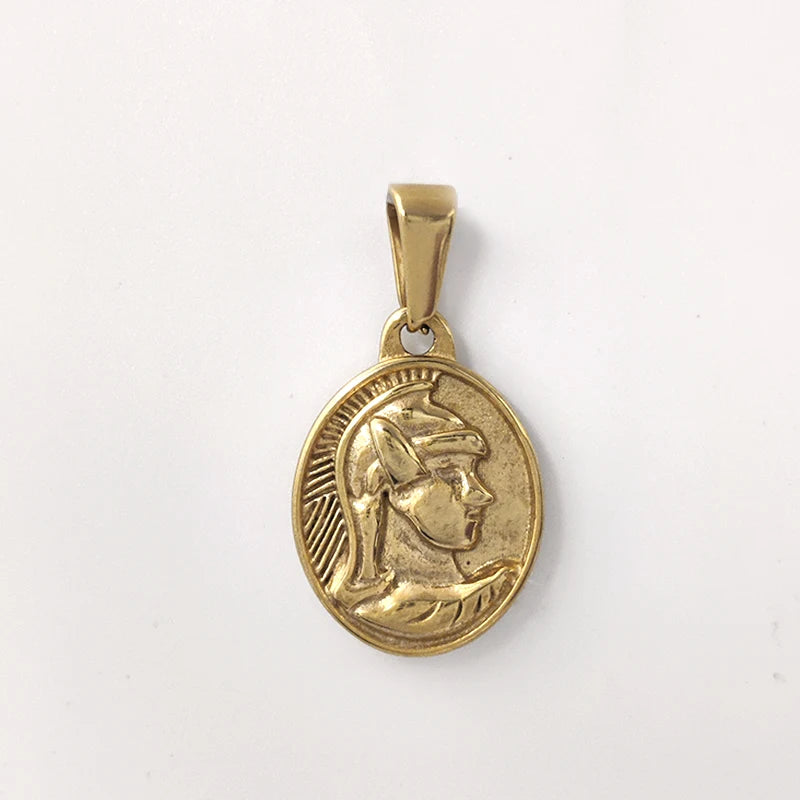 Caesar Gold Portrait Necklace in 1 — Necklaces