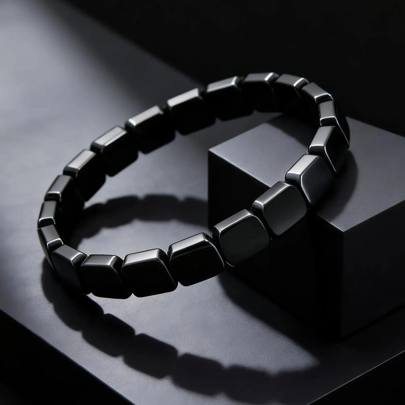 Onyx Stretch Stone Bracelet — Bracelets