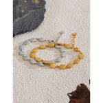 Geneva Square Chain Bracelet in Camel — Bracelets