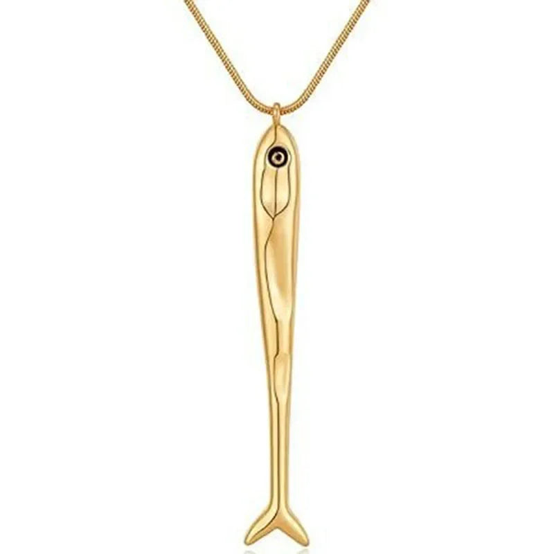 Coral Sardine Pendant Necklace — Necklaces