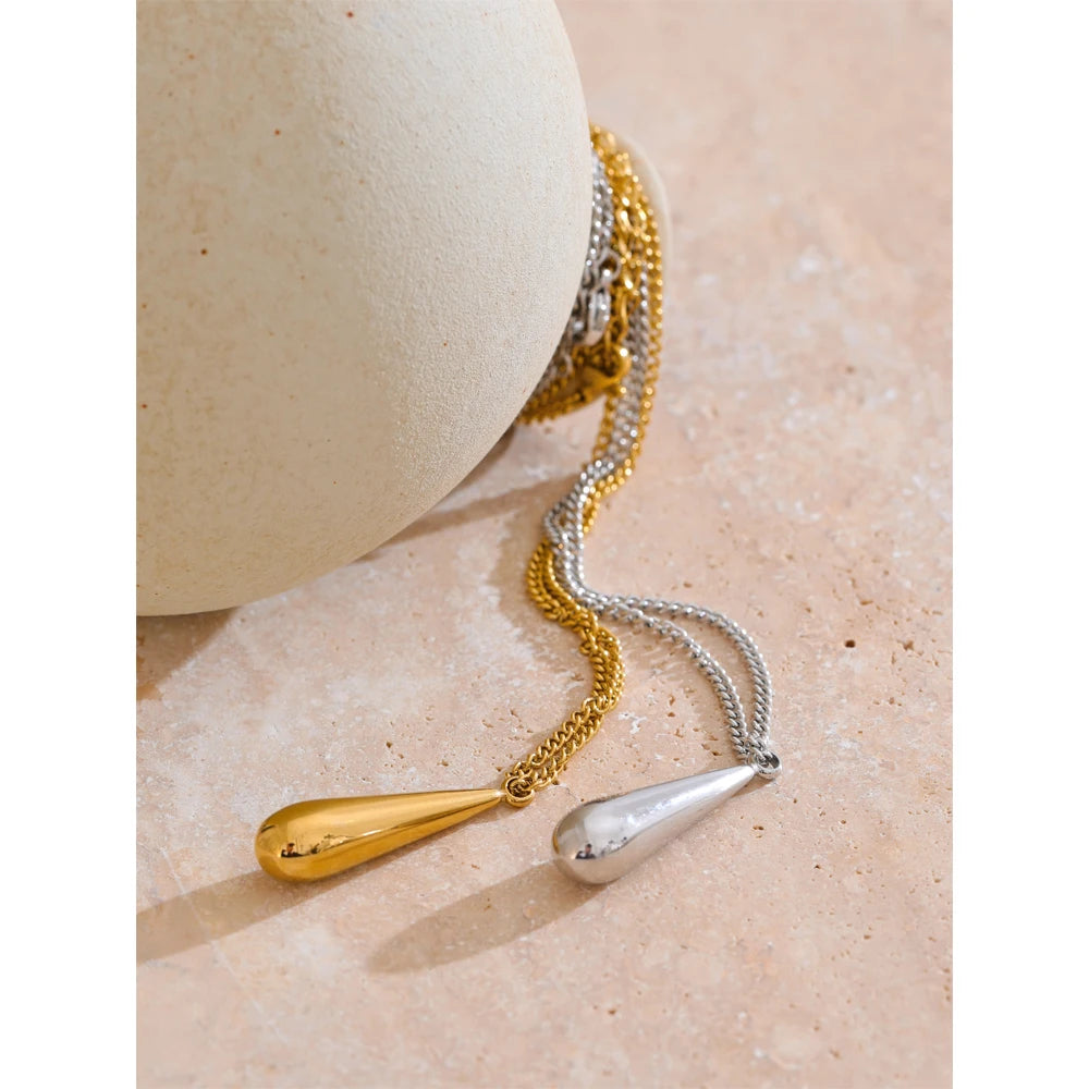 Cascade Drop Pendant Necklace in Camel — Necklaces