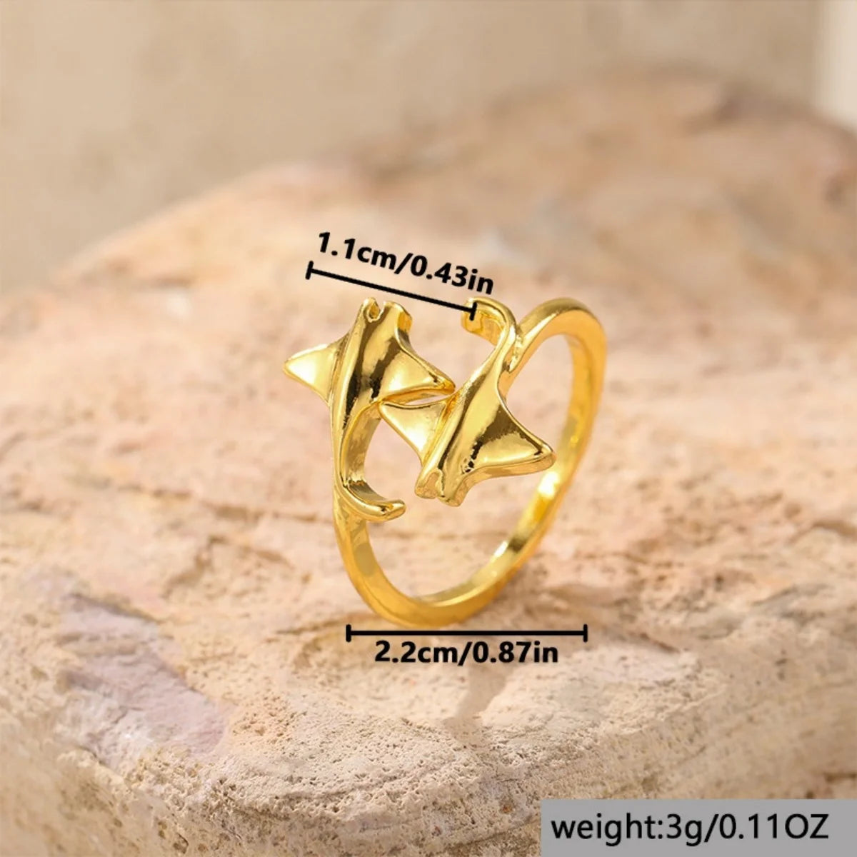 Laguna Enamel Opening Ring — Rings