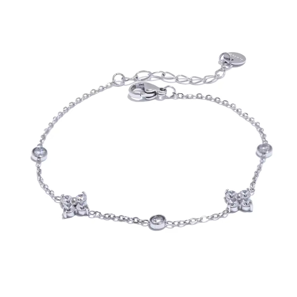Flora Cubic Zirconia Bangle