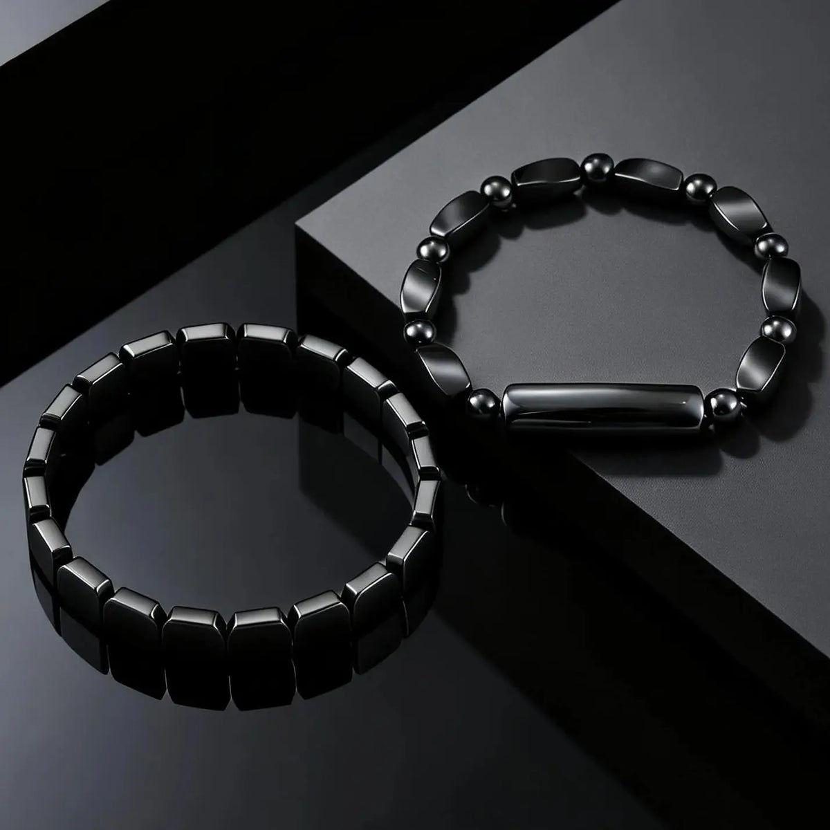 Onyx Stretch Stone Bracelet — Bracelets