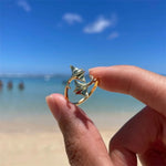 Laguna Enamel Opening Ring — Rings