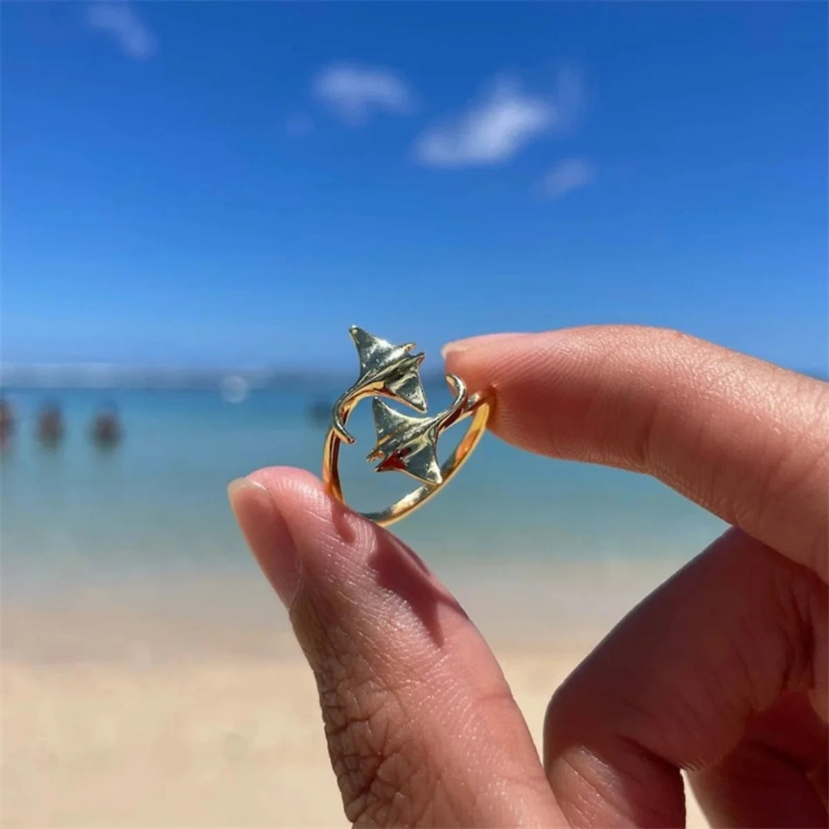 Laguna Enamel Opening Ring — Rings