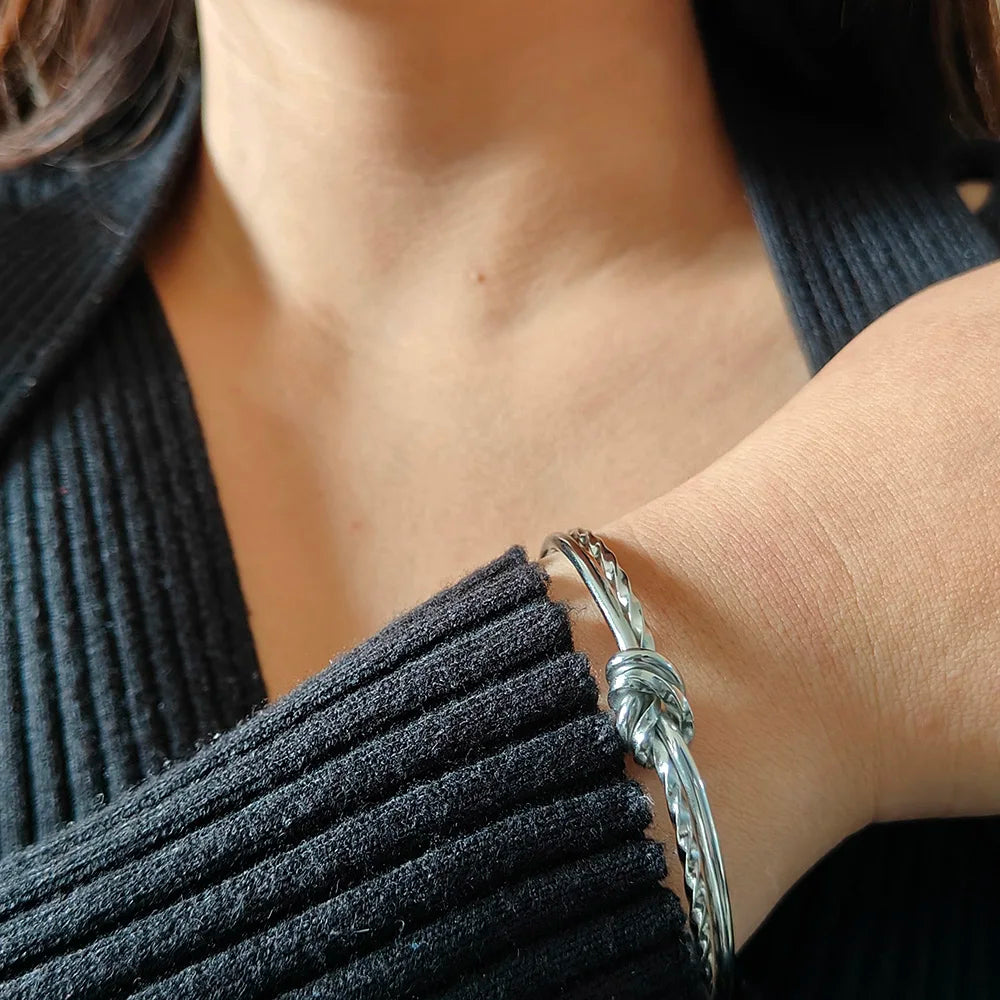 Knox Twisted Cuff Bangle — Bracelets