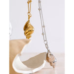 Coral Conch Pendant Necklace — Necklaces