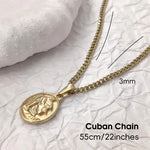 Caesar Gold Portrait Necklace — Necklaces