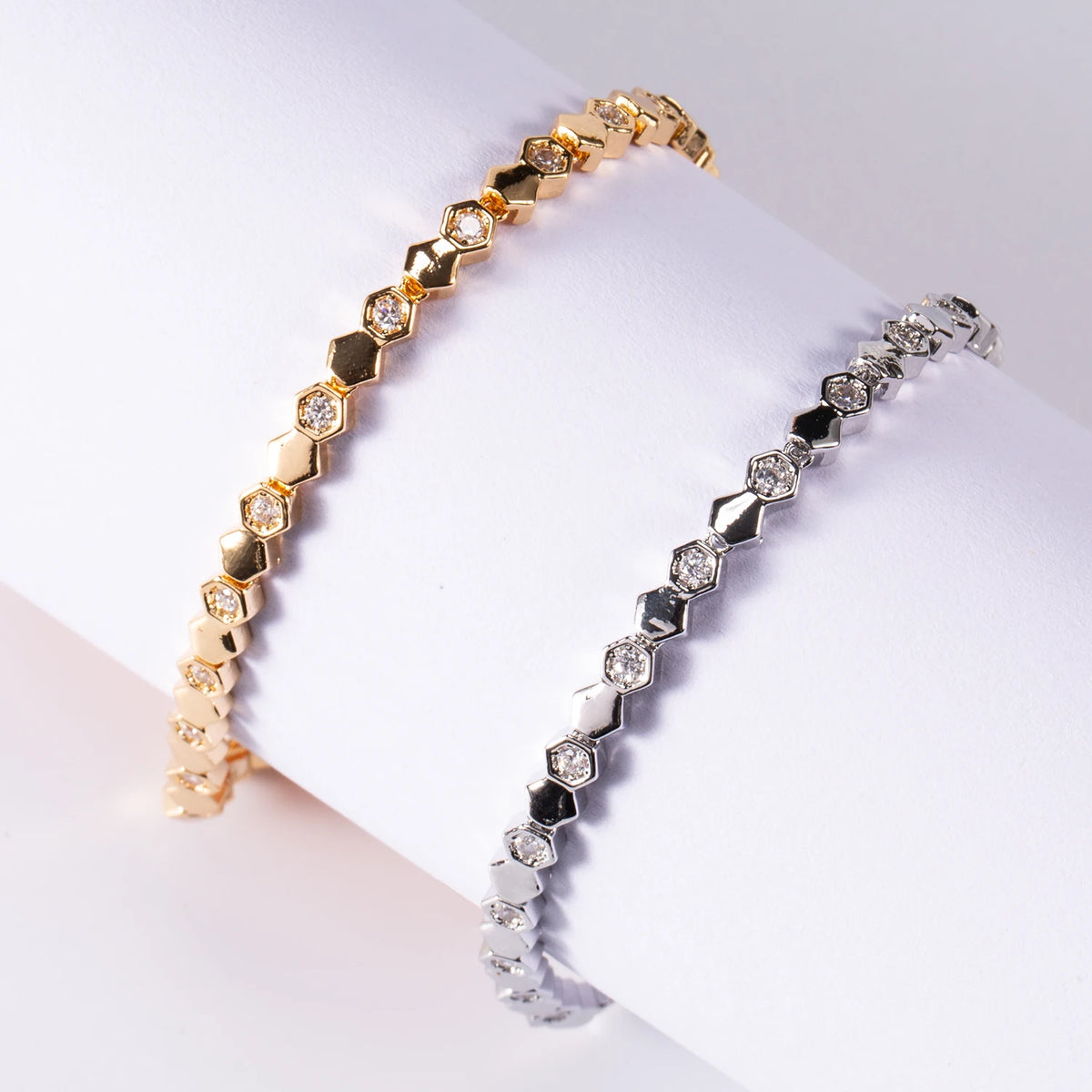 Comb Geometric Steel Bangle in 1 — Bracelets