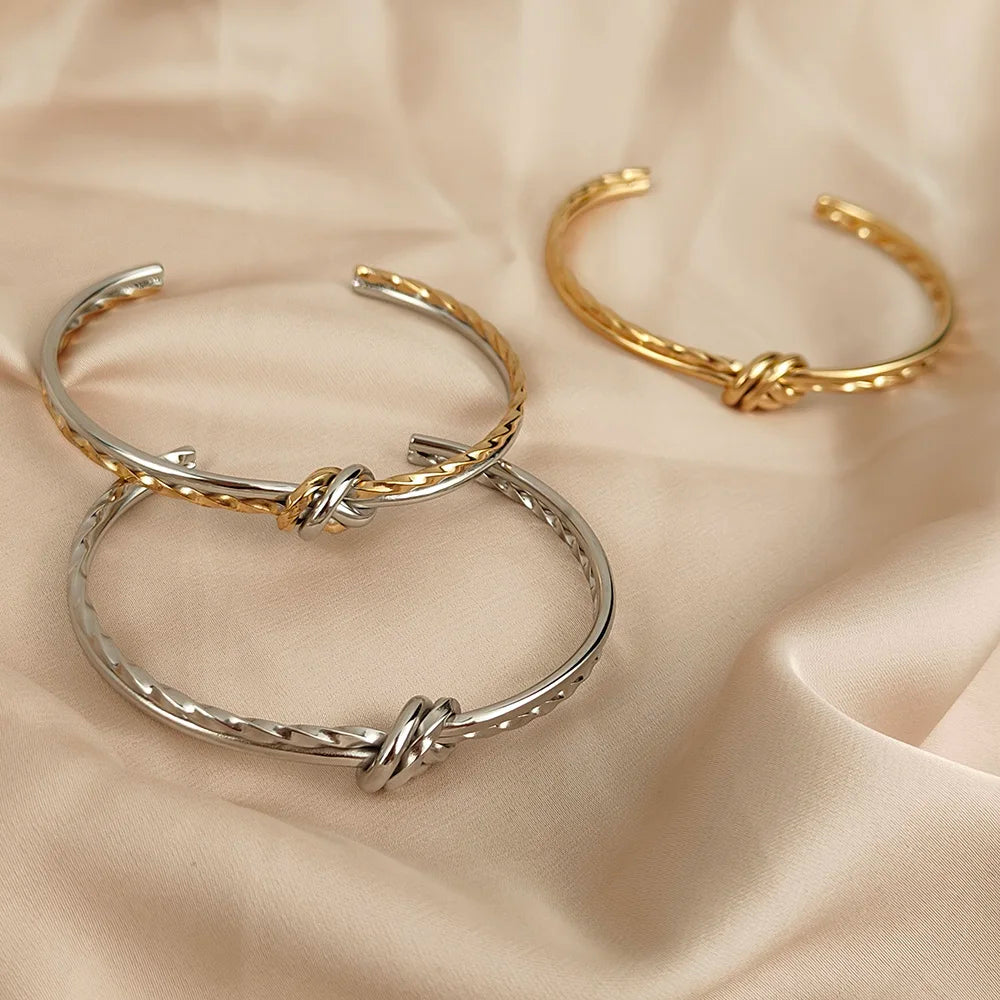 Knox Twisted Cuff Bangle — Bracelets