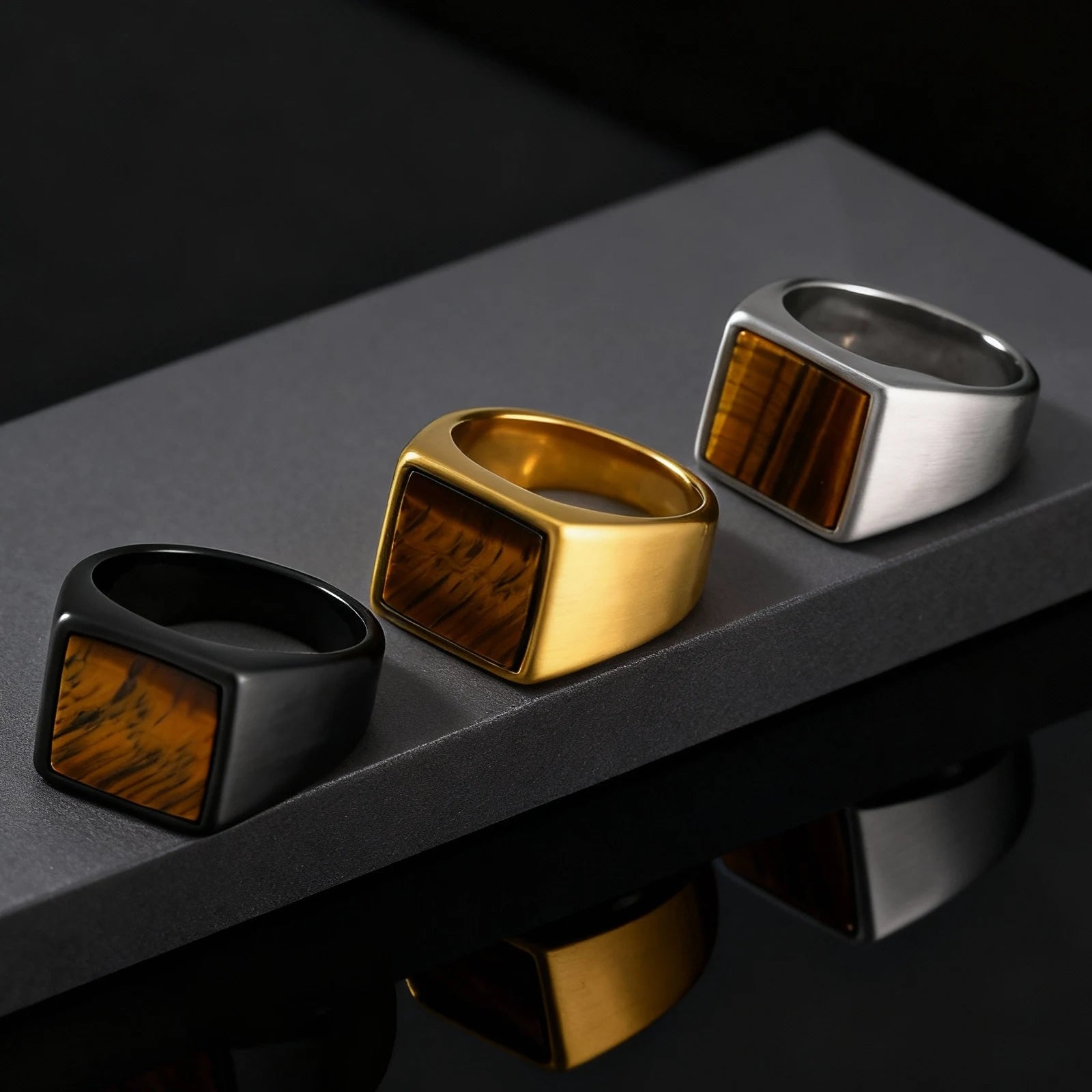 Cairo Chunky Stone Thumb Ring — Rings
