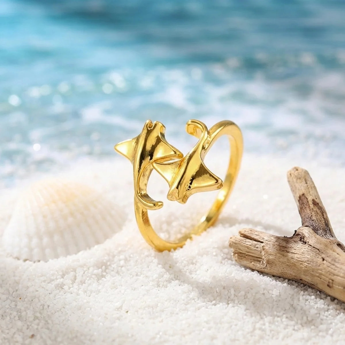 Laguna Enamel Opening Ring — Rings