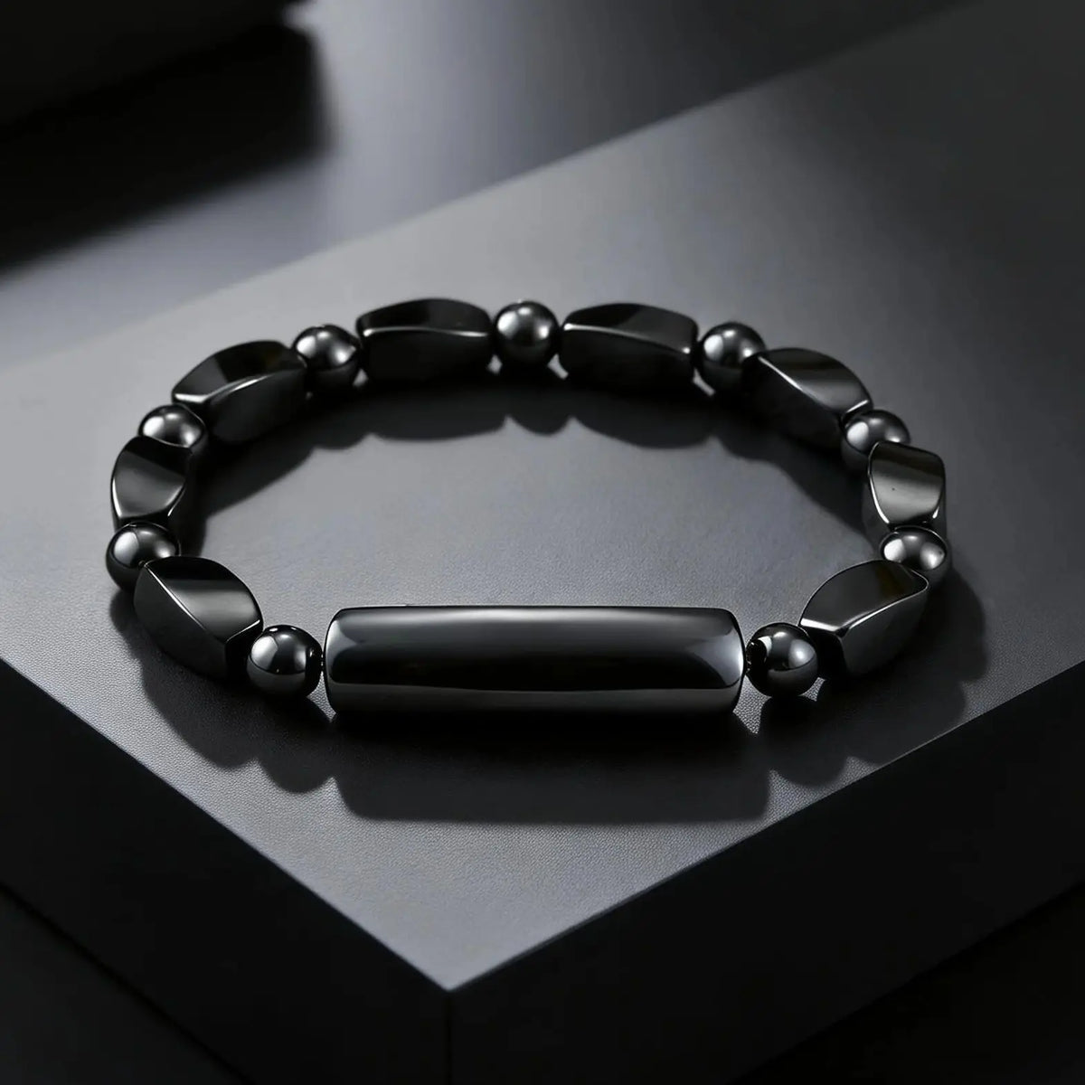 Onyx Stretch Stone Bracelet — Bracelets