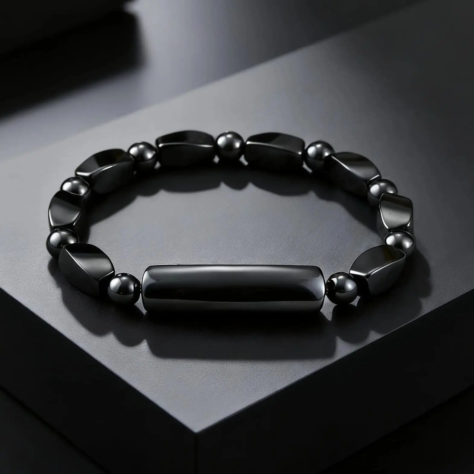 Onyx Stretch Stone Bracelet — Bracelets