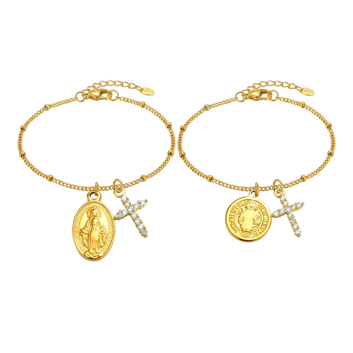 Lourdes Zircon Cross Bracelet — Bracelets