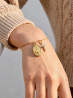 Lourdes Zircon Cross Bracelet in 1 — Bracelets