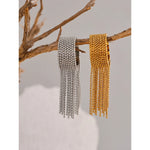 Cassia Chain Tassel Ring in Camel — Rings