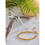 Orion Square Bead Bracelet in Camel — Bracelets
