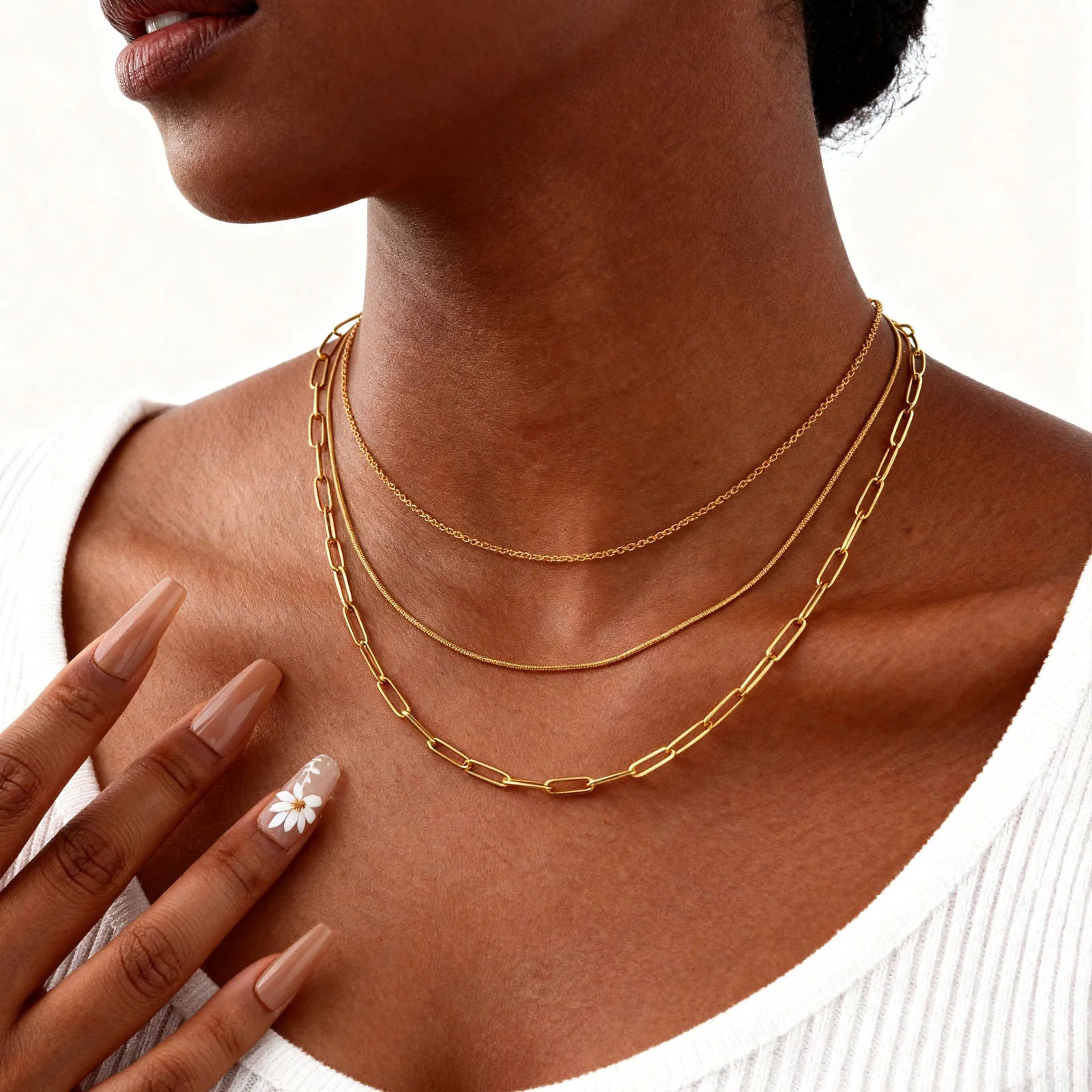 Celeste Triple Layer Necklace Set in 1 — Jewelry Sets