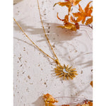 Celeste Sun Moon Pendant Necklace in Camel — Necklaces